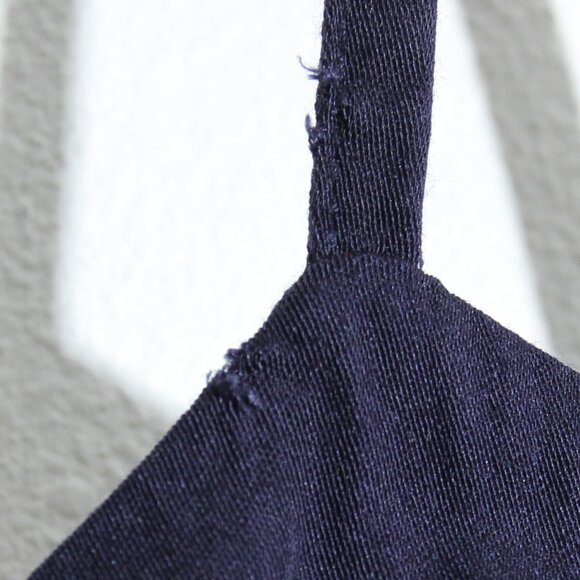 SANI Colorblock Bandeau & High Rise Short Set Embroidered Navy Cream Size Small - Picture 4 of 16